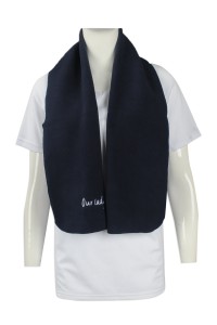 Scarf054 印製淨色圍巾 製作繡花LOGO款圍巾 設計搖粒絨圍巾批發商  短圍巾